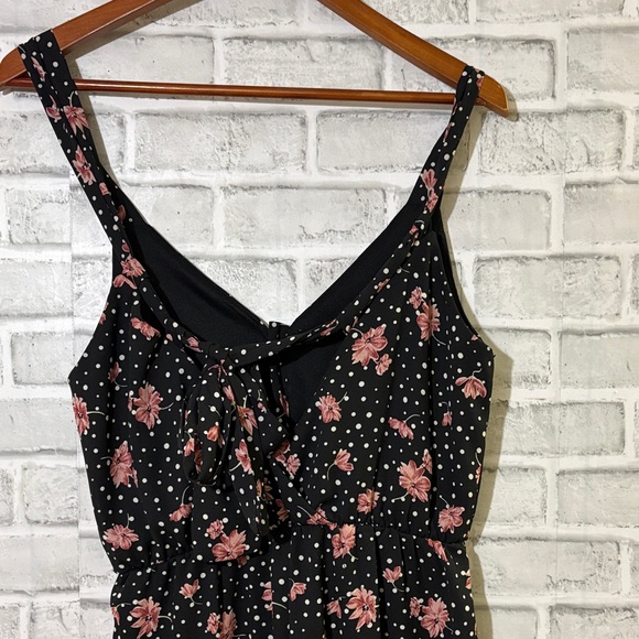 Sienna Sky Black Floral Jumpsuit, polkadot pattern size small - Picture 5 of 6